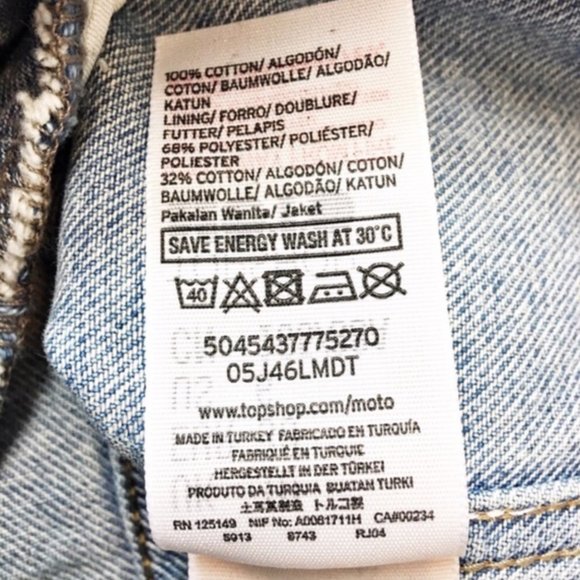 Topshop Moto Graffiti Denim Jacket - Picture 7 of 7
